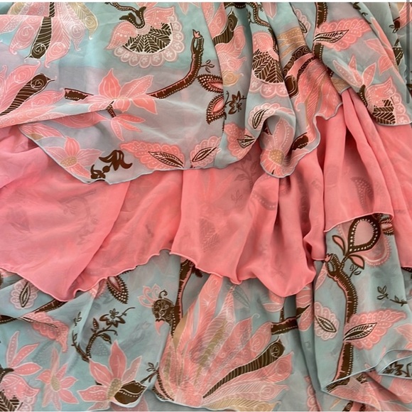 Beautiful mint and pink boho style  layered dress - Picture 5 of 7